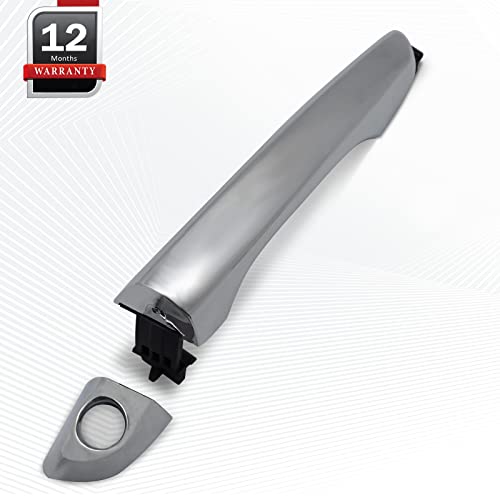 X4Xz Chrome Exterior Outside Door Handle Front Left Driver Side With Cover For 2017-2020 Hyundai Elantra Sedan 82651-F2010 #TOP6