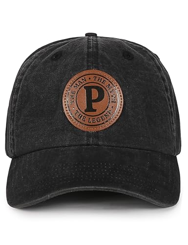 InnoBeta Birthday Gifts for Men, Initial Baseball Cap Gifts for Him, The Man The Myth The Legend, Gift Ideas for Dad, Grandpa, Son, P