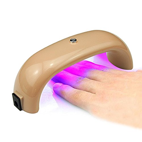Fashion Gallery 9W Mini USB LED Lamp Nail Dryer For Curing Nail Dryer Nail Gel Polish Dryer Lamp Led Rainbow Lamp For Nail Art Manicure Tools (Champagne)