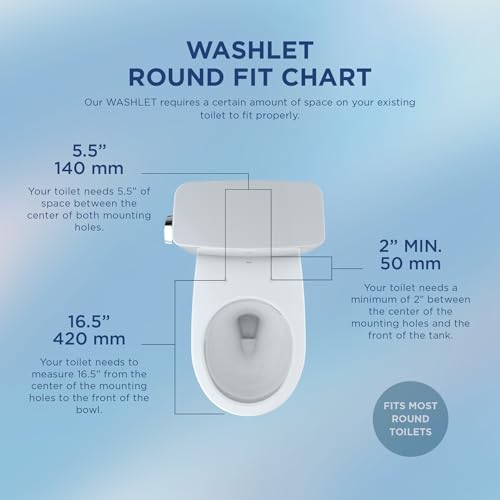 Image of TOTO WASHLET S5 Electronic Bidet Toilet Seat with Instantaneous Water Heating, PREMIST and EWATER+ Wand Cleaning, Round, Cotton White - SW3445#01