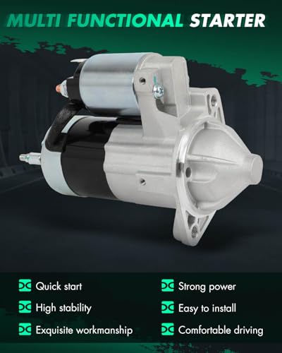 Image of SCITOO Starter Motor fit for Hyundai for Santa Fe 2.4L 2001-2004,for Hyundai for Sonata 2.4L 1999-2005,for Kia for Optima 2.4L 2001-2006 Replacement Starter 17761
