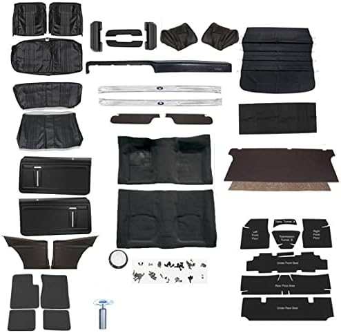 Complete Interior Kit for 1969-71 Nova w/o AC, Bench Seat, Black