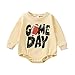 Socutebabe Baby Boy Girl Fall Cothes Football Sweatshirt Romper Long Sleeve Creweck Onesie Thanksgiving Outfit (A Game Day Beige,0-6 Months)
