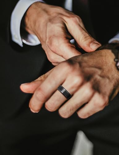 jstyle stainless steel wedding rings for men women 8mm mens wedding band silverblackgold engagement mens rings matte surface polished edge men ring jewelry comfort fit 6-14