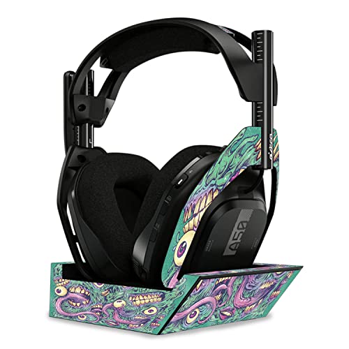 Image of MightySkins Glossy Glitter Skin Compatible with Astro A50 Wireless Headphones + Base Station (Gen 4) - Eyes and Teeth | Protective, Durable High-Gloss Glitter Finish | Easy to Apply | Made in The USA
