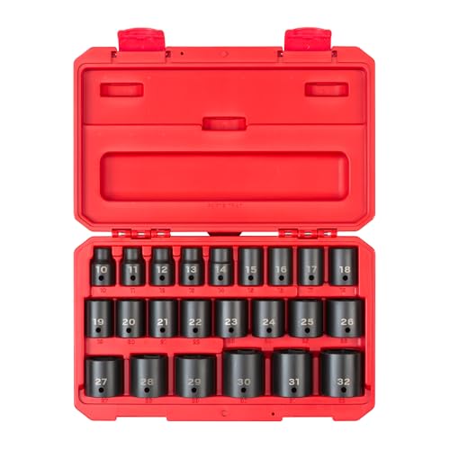 Image of TEKTON 1 /2 Inch Drive Impact Socket Set, 23-Piece | SID92322