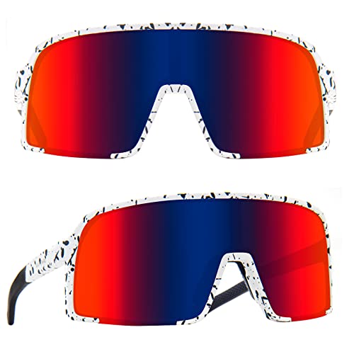 Image of MAXJULI Polarized Sunglasses for Men Women, Windproof Outdoor Sports Cycling Running UV400 Protection Sun Glasses 8121