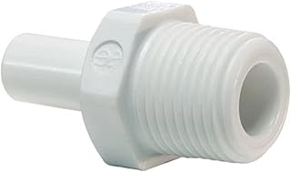IPW Industries Inc-John Guest - Polypropylene Stem Adapter Fitting 3/8" OD / 1/4" NPT/Single - PP051222W