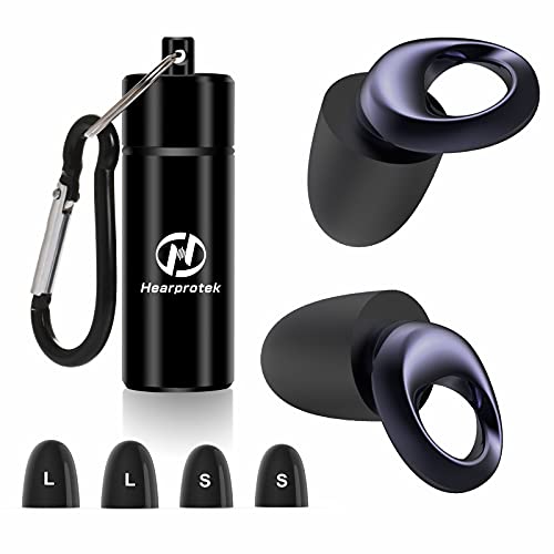 Ear Plugs for Sleeping, Hearprotek Upgraded Memory Foam Tips Sleep Earplugs Sound Blocking Noise Cancelling for Noise Reduction, Light Sleepers, snoring and Work(Gun)