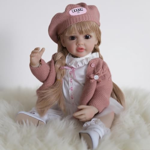 Muñeca bebé Reborn realista de 22 pulgadas miniatura 6