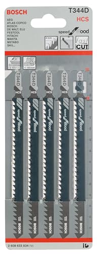Bosch 5x Lames de scie sauteuse T 344 D Speed for Wood