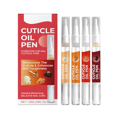 Mnozreo Lápiz para Cuidado de Uñas,Aceite Hidratante de Cutícula,Cuticulas para Cuidado de Uñas para Esmalte para Quitar Callos,Aceite Reparador para Uñas,4PC