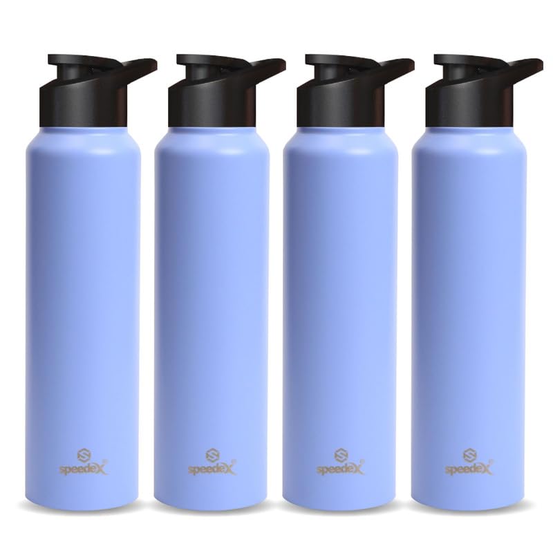 Speedex Stainless Steel Water Bottle 1 Litre, Leakproof Sipper Cap 1 Ltr, Pastel Purple, Bottles 1+ Litre for School, Gym, Office, Boys, Girls, Men, Women, Kids, Fridge 1Ltr - 1000 ml - Set of 4 (B0BD917WL6) Amazon Price History, Amazon Price Tracker