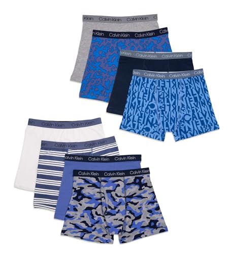 Image of Calvin Klein Kids Boys' Modern Cotton Boxer Brief Underwear 8-Pack