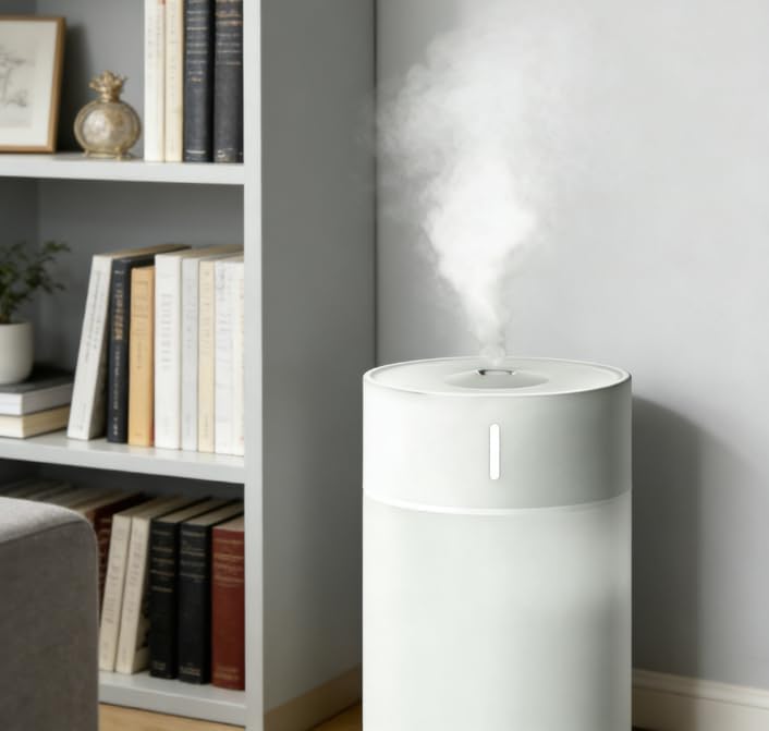 Miniatura 5 de Humidificador de escritorio con niebla fría, diseño compacto, color blanco