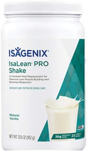 Isagenix IsaLean PRO Shake Natural Vanilla Flavor 33.6 oz (952 g) - 14 Servings