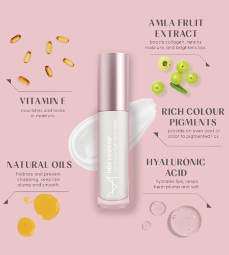 Image of House Of Makeup Non-sticky gloss | High-shine lip gloss for pigmented lips | Lip gloss with hyaluronic acid | Zero stickiness (Naked Truth)