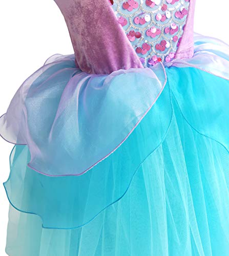Image of TYHTYM Belle Costumes Dress Up Party Girls Princess Cosplay Halloween Kids Ball Gown 2-13Years