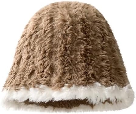 Women's Fisherman's Hat Versatile Plush Bucket Hats for Women in Winter