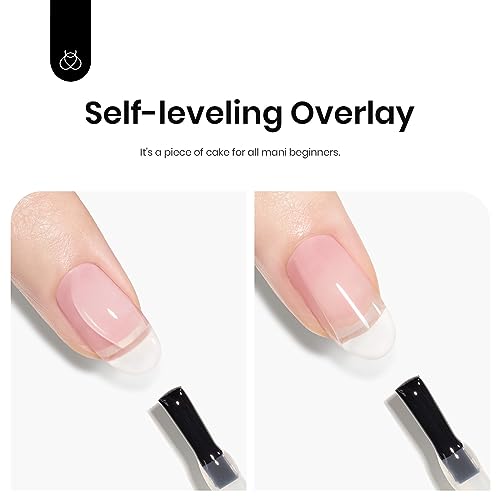 Image of Beetles Gel Top Coat & Clear Rubber Base Gel Polish Set, 2Pcs 15ml Top Coat Nail Polish and Clear Nail Polish Soak Off UV LED for Nail Art Long Lasting DIY Manicure Use Gifts for Women
