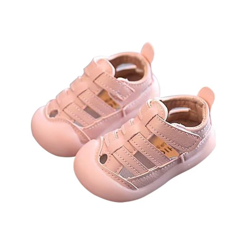 Zonkacen Baby Boy Girl Breathable Anti Skid Casual Summer Sandals for Outdoor Sport Athletic Home House School Playing Walk Vacation Pink Infant 4