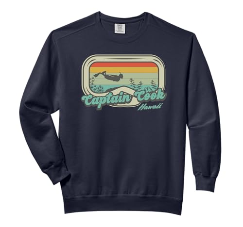Captain Cook Hawaii Retro Snorkeling And Diving Comfort Colors Adult Sweatshirt