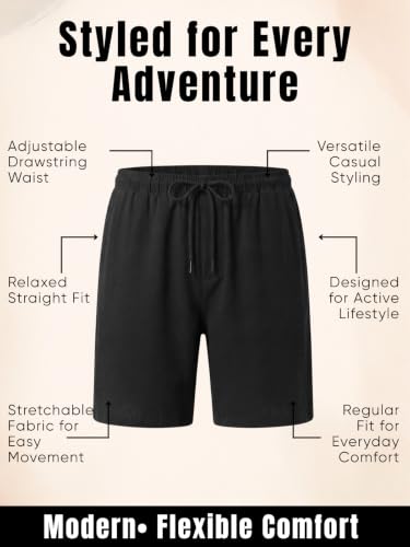 Image of GRECIILOOKS Linen Short For Men| Linen Shorts For Men Stylish |Men's Casual Summer Shorts - Lightweight Drawstring Lounge Short with Pockets, Breathable Relaxed Fit Athletic Sweat Short's