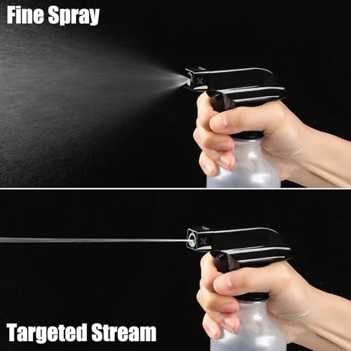 Small Water Spray Bottle for Hair, Frosted Clear Plastic Small Squirt Bottle with Adjustable Mist/Stream, Refillable Empty Mister Spray Bottles for Hair, Plant, Cleaning, Pet, 10.1 oz /300ML2