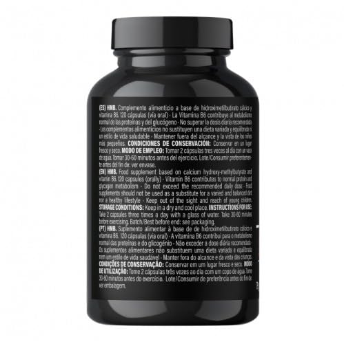 POWERGYM | Hmb 120 Cápsulas Anticatabólico y Regenerador Muscular – Ideal post esfuerzos musculares – Mejora la hipertrofia muscular, la fuerza y la potencia – Gluten Free