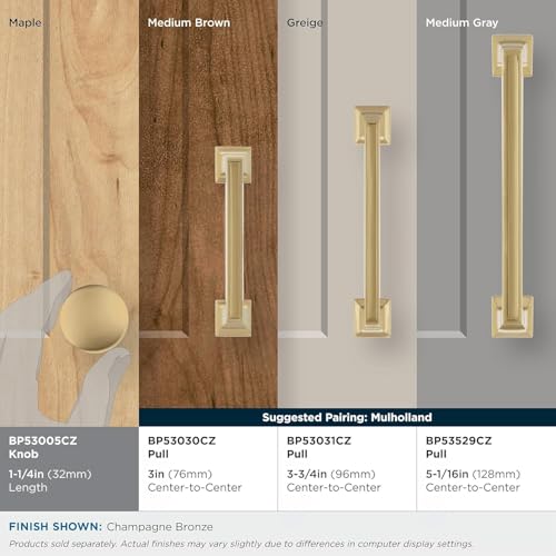 Image of Amerock 1-1 /4 inch Round Edona Champagne Bronze Cabinet Knob | Durable Zinc drawer knob and cabinet hardware, ideal for kitchen cabinets, bathroom vanities, dressers, and furniture