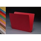 11pt Red Folders, Full Cut 2-Ply END TAB, Letter Size (Box of 100)