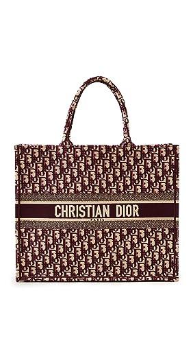 Dior Women's Pre-Loved Large Book Tote, Oblique, Red, One Size