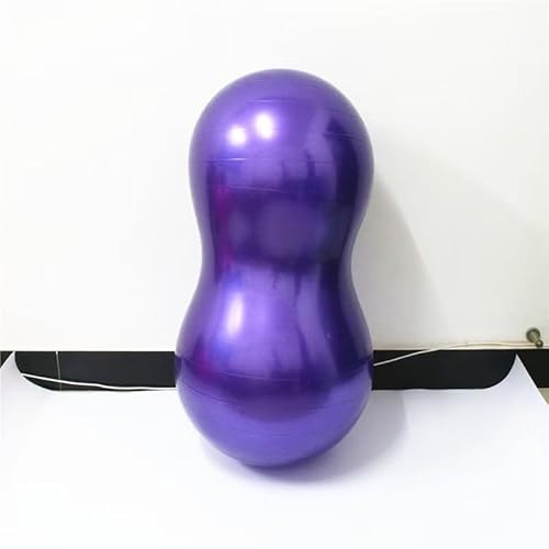 Exercise Ball, Yoga Pilates Peanut Ball, Explosion Proof Stability Balance Fitness Balls with Inflation Pump, Fitness, Muscle Training, Used in Hotels, Yoga Studios/Purple