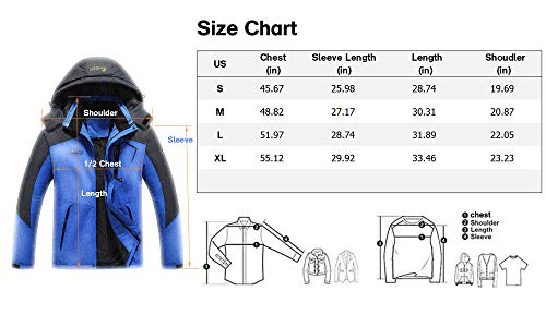 Keevoom Men's Waterproof Ski Jacket Winter Warm Snow Coat Windproof Mountain Raincoat Snowboarding Hooded Jackets For Mens (Black,Xxl) #TOP6