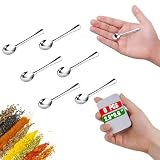 6PCS Tiny Spoons - Mini Stainless Steel Spoons 2.9 inch for Salt Jars Spice Jars, SUS 304 Food Grade Seasoning...