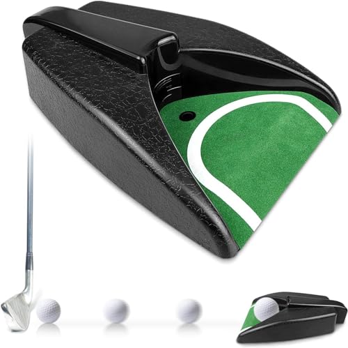 Golf Ball Automatic Putting Returning Machine Golf Putting Practice Hole Putting Training Aid with AutoBall Return for Indoor Outdoor Practice