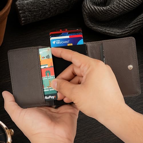 The Wallet Store Classic Maverick Slim RFID Wallet (Brown) - Image 6