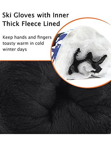 Century Star Kids Gloves Winter Waterproof Ski Gloves Boys Snow Gloves Girls Winter Gloves Insulated Warm Youth Gloves Pink Xs(Fit Kids 6-8 Years) #TOP2