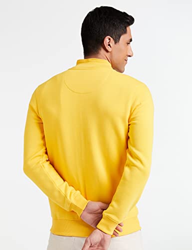 Image of Amazon Brand - Symbol Men Cotton Blend High Neck Zipper Sweatshirt (Available in Plus Sizes)