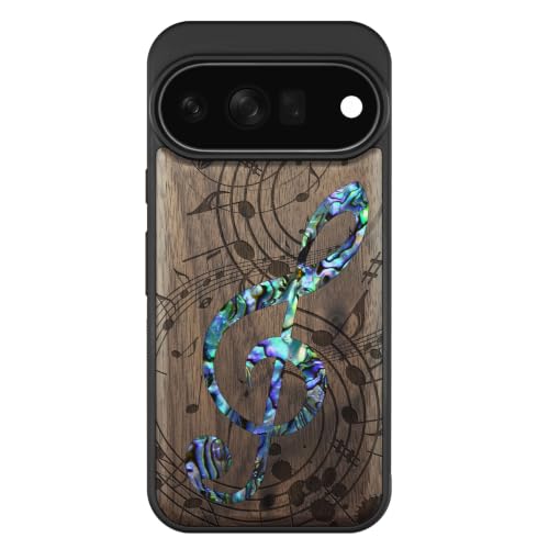 Étui Pixel 11 Pro noyer note musicale idée cadeau idéal mélomane Magsafe