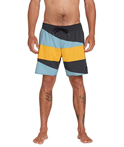 Volcom Men's KNOTICAL Swim Trunk, Large Black