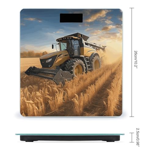 Báscula digital de baño con vidrio templado y pantalla LCD miniatura 2