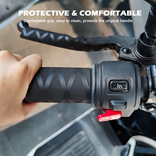 Non-Slip Heat Shrink Motorbike Grips Sleeve, Easily Solve Aging Aticky Hands, Compatible For Ducati Honda Yamaha Triumph Suzuki Kawasaki Dirt Bike Atv Handles Grips, Electric Heating Handlebar Grips #TOP2
