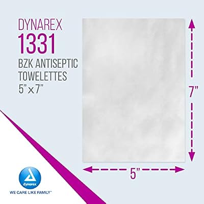 Dynarex BZK Antiseptic Towelettes (1331) and American White Cross Adhesive Bandages