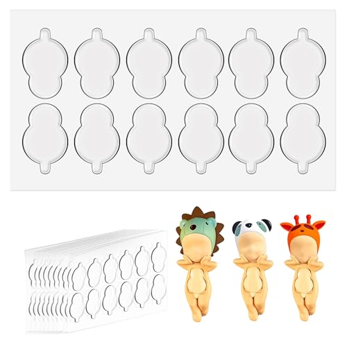 120pcs Clear Adhesive Tape for Sonny Angel Hipper, Double Sided Adhesive Dots, Removable Clear Dots Sticky Tack, Adhesive Putty for Wall Hanging Crafts, Balloon Party Decorations Poster