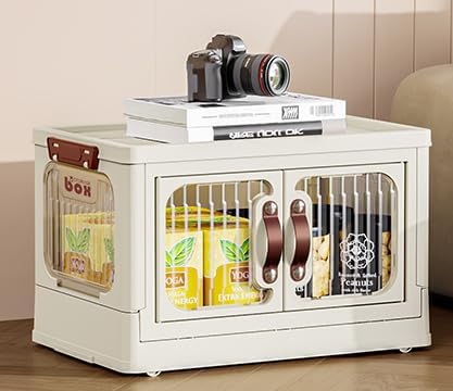 ihomecooker Lidded Home - Contenedores de almacenamiento con puertas y tapas, organizador de maletero de automóvil de 8.4 galones, contenedores de