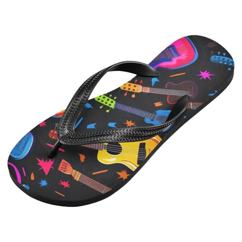Color Guitar Men's & Women's Classical Beach Rubber Sandal Flip Flop Comfortable Slipper 214B2626