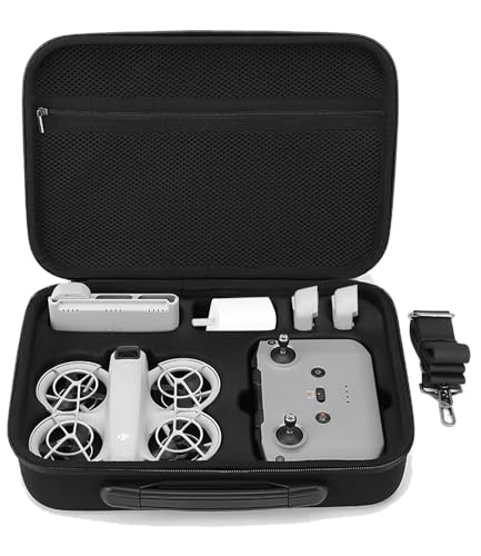 SOBEAU Sac de Rangement pour DJI Neo, Sacoche de Transport, Rigide Étui de Voyage pour DJI Neo, Radiocommande RC-N3 et Accessoires, Noir