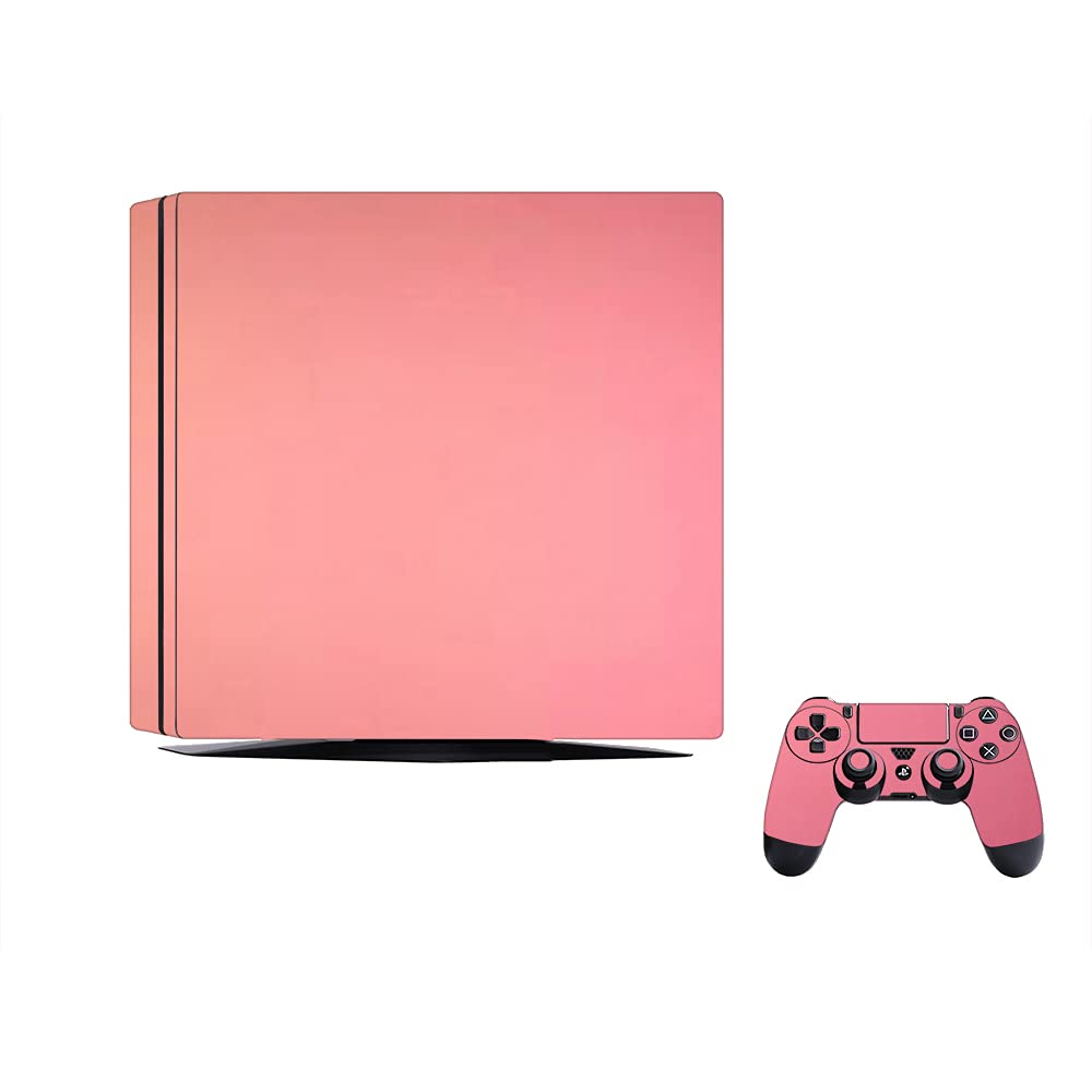GADGETS WRAP Premium Material Controller & Console Skin Vinyl Decal Sticker Compatible with PS4 Slim - Rose Gold Metallic-image-32