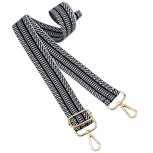 Image of ZOOEASS Nickel Buckles Wide Shoulder Strap Adjustable Replacement Belt Gun Buckles Guitar Style Crossbody Bag Strap